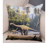 Jurassic Dinosaur Cushion Cover Decorative Wild Animal Print Pillowcase for Car Sofa Home Decor  45x45cm