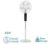 FABRILAMP Ventilador de Pie Rodium Blanco 45W Oscilante Táctil