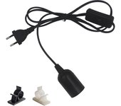 E27 Lamp Bases Pendant Lights 1.8m Power Cord Cable EU/US Plug  Adapter With Switch Wire For Socket Hold