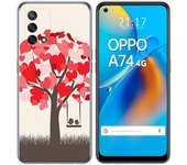 Tumundosmartphone Funda Gel Tpu para Oppo A74 4G diseño Pajaritos Dibujos