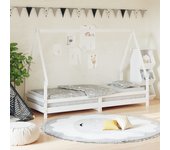 vidaXL Estructura de cama para niños madera de pino blanco 90x200 cm