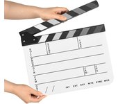 Acrylic Clapperboard Film Clapboard Movie Director's Slate Cut Action Scene Clapper Board Film Slate Dry Erase Clapperboard