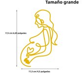 Gold Mother-to-be Birthday Cake Topper Beautiful Lines Pregnant Woman Mother's Day Party Acrylic Cake Toppers Dessert Decoration