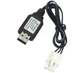 Cable cargador USB de 600 mA y 6,4 V, conector EL4.5-3P, conector P-to-R para coche RC, camión, lancha rápida, JS