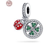 New Arrival Women's Jewelry Gift Wishing Tree Four Leaf Clover S925 Sterling Silver Pendant For Pandora Bracelet DIY Jewelry Hot
