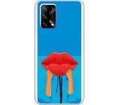 Funda compatible con Oppo A74 4G - Beso fondo Azul