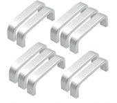 Qrity 10 Pcs Mini Aluminio Puerta caja perillas Tiradores Gabinete Armario Puerta Arco forma tire de la Manija (64mm)