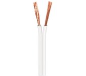Goobay Bobina Cable Paralelo 2x0,75mm Blanco CCA Rollo de 25m Altavoz