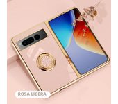 Radium Eelectroplate Phone Case for Google Pixel 9 8A 8 7A 7 6A 5A Pro Silicone Ring Stand Holder for Google Pixel Fold Cover