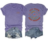Casual and fashionable T-shirts with round necks and short sleeves let them misunderstand summer blouses