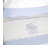 10XDIEZ Juego de sábanas cuna franela star / - Tejidos suaves y resistentes que garantizan confort y protección para el bebé