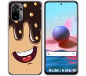 Tumundosmartphone Funda Gel Tpu para Xiaomi Redmi Note 10 / 10S diseño Helado Chocolate Dibujos