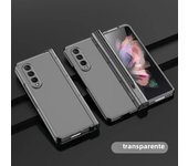Phone Case For Samsung Galaxy Z Fold 6 5 4 3 5G With Pen Slot Holder For S Pen Hinge Plastic Cover With Front Screen Glass