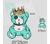 2PCS Cute Cartoon Bear Ironing Hot Transfer Stickers for Clothes, Vinyl Hot Stickers Fashion New DIY Clothes Hat Stickers