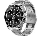 Nuevo reloj inteligente con llamadas Bluetooth, bisel giratorio, música, detección de frecuencia cardíaca y presión arterial, reloj inteligente para hombres