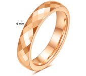 Fashion Tungsten Steel 4MM/6MM Ring for Women Cut Polygonal Diamond Couple Rings Wedding Party Jewelry and Accessories Wholesale