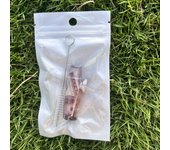 1pc Aluminum Alloy Tobacco Pipe Smoking Tools with Small Clean Brush