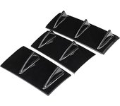 3pcs Universal Rear Bumper Spoiler Diffuser Gloss Black 7 Wing Shark Fin Style Lower Body Lip Car Modification