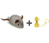 Juguete de peluche con hierba gatera para gatos Squeak Squeak Mouse