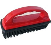 Cepillo quitapelos para mascotas: elimina el pelo de perros y gatos de la ropa, alfombras, muebles y coches. Cepillo de goma para limpiar pelos en alfombras, escaleras, sofás e interior de vehículos. Rojo.