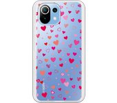 Funda original compatible con Xiaomi Mi 11 Lite - Corazoncitos de colores