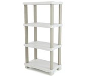 Estantería 70 cm con 4 estantes Space Saver Plastiken Beige