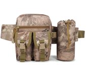 Bolsa táctica para botella de agua, bolsa militar para aficionados al ocio al aire libre, bolsa pequeña deportiva para hombres y mujeres, bolsa de cintura de viaje de camuflaje