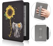 Funda protectora para Kindle Paperwhite 12.ª generación, cubierta protectora de cuero PU pintada a mano 2022 con reposamanos.