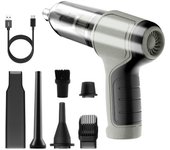 Mini Aspiradora de Mano Batería 19000Pa Aspiradora de Mano Inalámbrica Aspiradora de Batería 3 en 1 Motores Sin Escobillas Multifuncionales Potencia Ajustable (Gris)