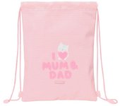 SAFTA  SACO DE CUERDAS GRANDE FACIL LIMPIEZA PREESCOLAR LOVE SAFTA PREESCOLAR LOVE 1x26x34 Cms.
