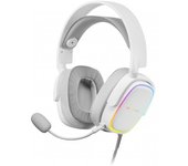 Mars Gaming - MHAX Blanco, Auriculares Gaming RGB, Micrófono Extraíble, HiFi, Compatibilidad Multiplataforma MHAXW