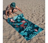 Toalla de Playa Grande,Toalla para gimnasio y piscinas, 100 X 160 cm, 100% Poliéster, Ultra-ligera y Secado rápido, Toalla de Camping con diseño original "Jungla"