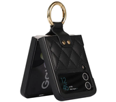 Ring Holder Case for Samsung Galaxy Z Flip 4 Case Leather Luxury Fashion Shockproof Case for Samsung  Z Flip 3 4 Flip5 5G Cover