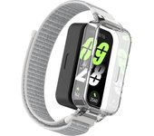 Suitable for Xiaomi Band 9 active nylon loop strap+PC plastic protective case for Redmi Band 3 replacement accessory strap