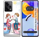 Funda Silicona para Xiaomi Redmi Note 12 Pro 5G diseño Café Dibujos