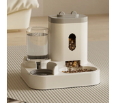 Automatic feeder cat dog food bowl with water fountain pet large capacity Prevent overturning Cat's water fountain accessories