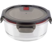 ZWILLING - Tapper de Cristal Redondo, Modelo Gusto, 1300 ml Capacidad, 1.3L Tapa Plástico Hermética, Recipiente Cocina Almacenaje