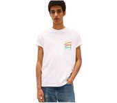Camiseta de Manga Corta Tommy Jeans  para hombre en color blanco