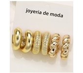 12pcs/Set Classic Fashion Twist C Shape Tear Drop Design Women's Gold-Color Earrings For Daily Workplace And Party Outfits 2024