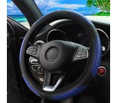 1 3D stereo woven leather comfort automotive supplies steering wheel cover without inner ring fits 14.5-15 inches