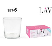 Vajilla set 6 vasos pinta 345 cc bodega  ref 20011