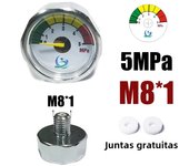Manometer Pressure Gauge Mini Micro 25mm/1inch Gage Compressed Air Hand Pump Diving HPA Regulator M8*1 M10*1 1/8NPT 1/8BSPP