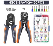 Ferrule Crimping Tool Kit, AWG 23-7 Self-Adjusting Crimping Pliers+Stripper | WOZOBUY Brand Electric Tools Set