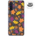 Tumundosmartphone Funda Gel Transparente para Oppo A91 diseño Otoño Dibujos