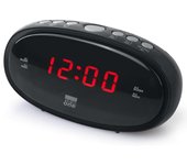NewOne CR100 Reloj Analógica Negro - Radio (Reloj, Analógica, FM,PLL, Exploración automática, Almacenamiento automático, LED, 1,52 cm (0.6"))