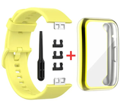 TPU Case+Silicone Band For Huawei Watch FIT Strap Smartwatch wrist Sport bracelet Smart watchband+cover fit watch Accessories
