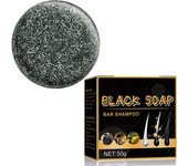 Barra para revertir canas, revertir melena para hombres y mujeres, jabón negro para barba canosa, champú en barra oscurecedor natural para cabello, hidratante y humectante (1)
