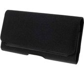 para Ulefone Armor X9 (2021) Funda Cinturón Clip Metálico Horizontal Tarjetero Textil y Piel - Negro
