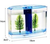 Large Double Compartment Fighting Fish Box Eco Rumble Fish Aquarium Mini Aquarium Plastic Isolation Box Breeding Box