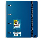 CARCHIVO Carpeblock 360 foam my rules a4+ anillas 35mm con recambio cuad.5x5 y cierre de goma color deep blue